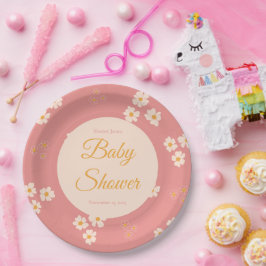 Prato De Papel Cottagecore Blush Pink Daisy Floral