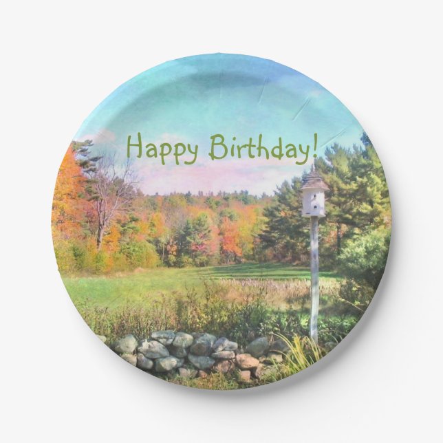 Prato De Papel Country Life Happy Birday (Frente)