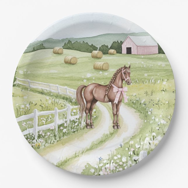 Prato De Papel Country Road Hormone Birthday (Frente)