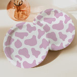 Prato De Papel Cowgirl Cow Impressão Wild West Rodeo Party<br><div class="desc">Esta é uma Cowgirl Cow Impressão Wild West Rodeo Party Plates!</div>