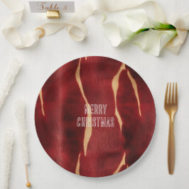 Prato De Papel Cowhide Vermelho Ocidental