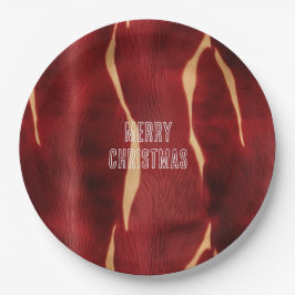 Prato De Papel Cowhide Vermelho Ocidental