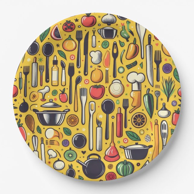 Prato De Papel Cozinha. (Frente)