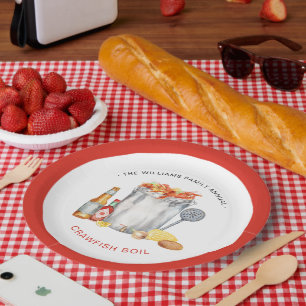 Prato De Papel Cozinhando Lagostim de Verão   Cozinhão de frutos 