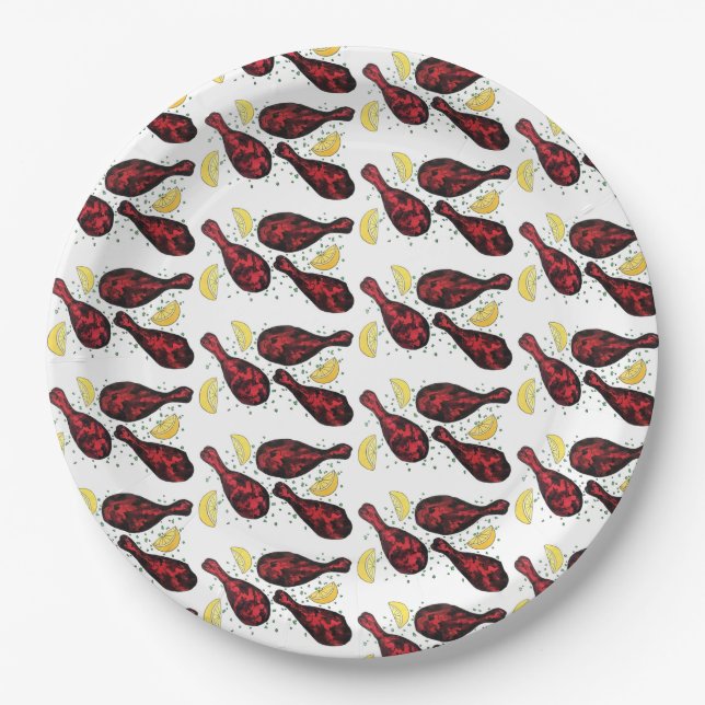 Prato De Papel Cozinhar Tandoori Tandoori Comida indiana (Frente)