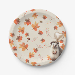 Prato De Papel Cozy Autumn Delights - Hedgehog & Fall Foliage