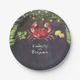 Prato De Papel Crab Tropical Beach