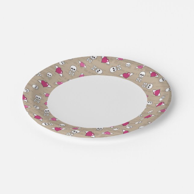 Prato De Papel Crânios (Inclinado)