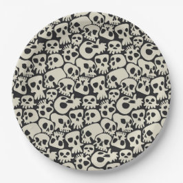 Prato De Papel Crânios