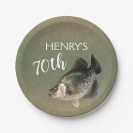 Prato De Papel Crappie Fish 70 Birthday