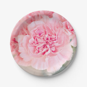 Prato De Papel Cravos Rosa