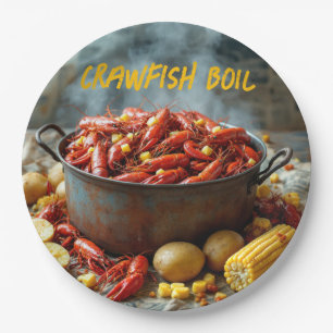 Prato De Papel Crawfish Boil Paper Placas