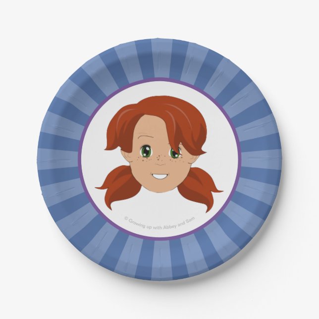 Prato De Papel Crescer acima com abadia e placa do partido de Sam (Frente)