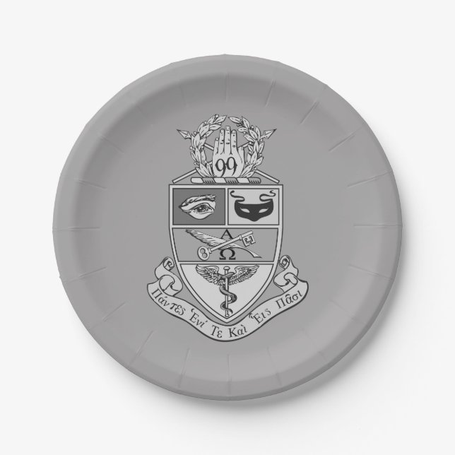 Prato De Papel Crest da Kappa Psi (Frente)