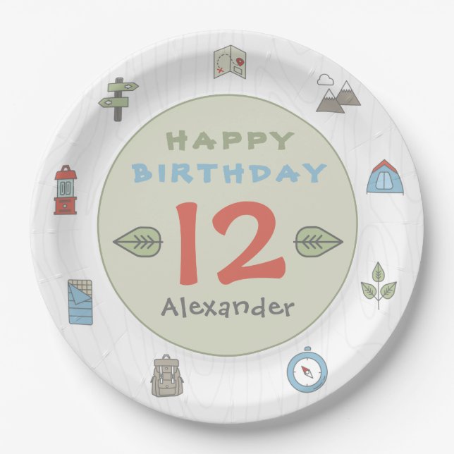 Prato De Papel Criança de Hipercolagem de Aventura Exterior (Frente)