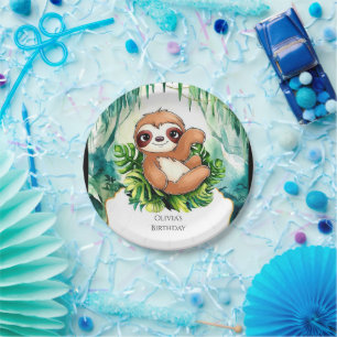 Prato De Papel Crianças Personalizadas Aniversário de Largura
