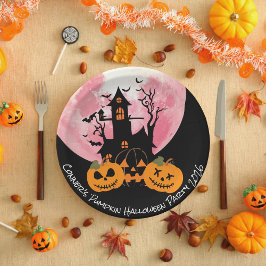 Prato De Papel Crianças Pumpkin Placa de Papel Halloween