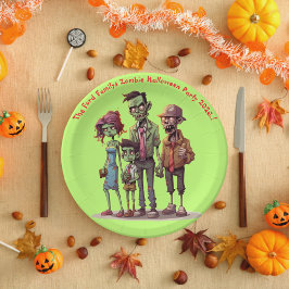 Prato De Papel Crianças: Zombie Family Halloween Play