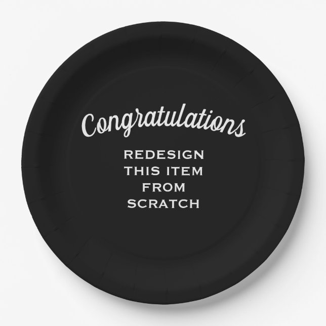 Prato De Papel Crie seu (Frente)