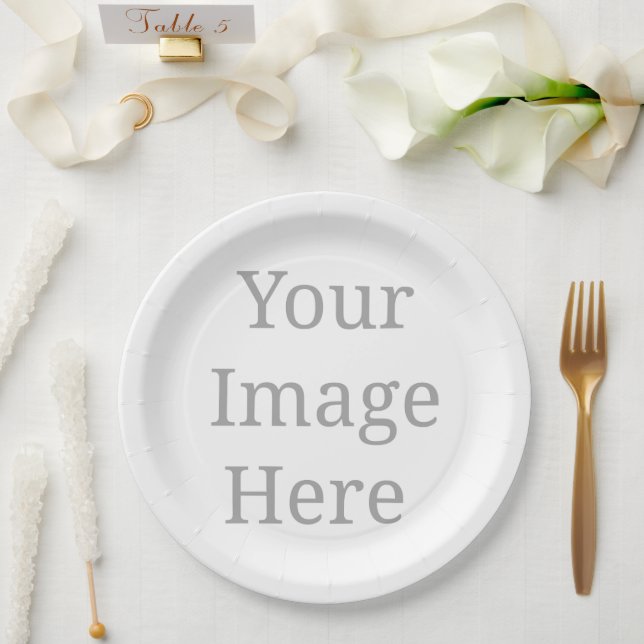 Prato De Papel Crie seu próprio personalizado  (Casamento)