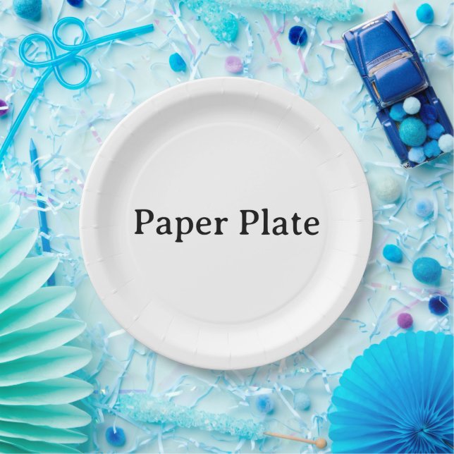 Prato De Papel Crie Seu Próprio Simples Personalizado 9" Redondo  (Festa)