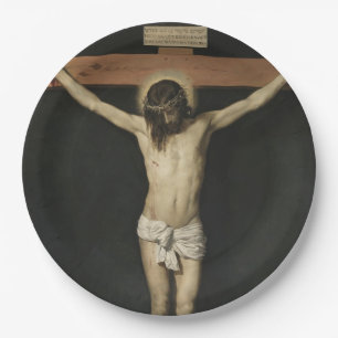 Prato De Papel Cristo Crucificado na Cruz (Fé) (Velazquez)