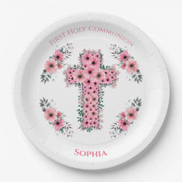 Prato De Papel Cross Chic First Santa Comunista Rapariga Rosa