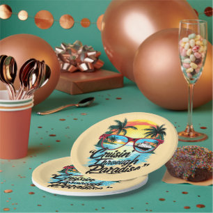 Prato De Papel Cruisin' Through Paradise: Vibes de Escape Tropica