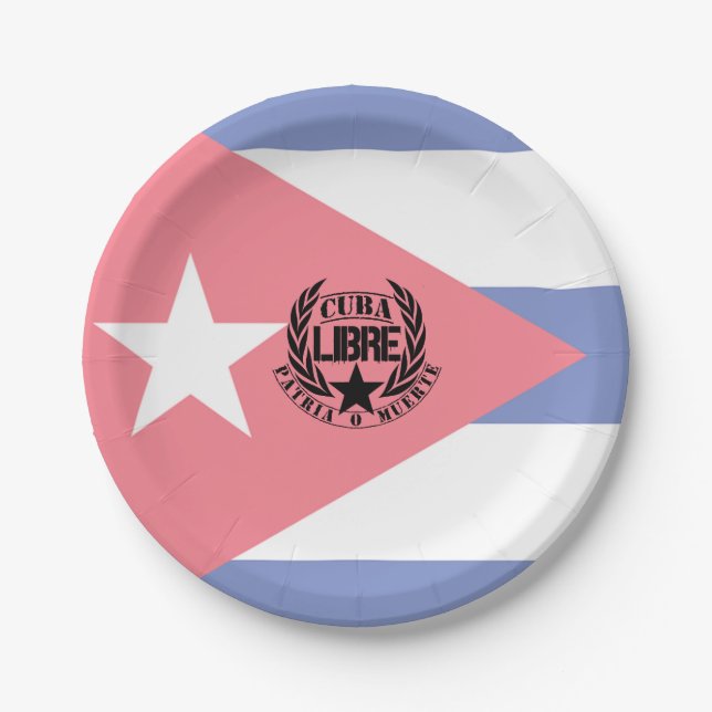 Prato De Papel Cuba Libre Motto Laurels (Frente)