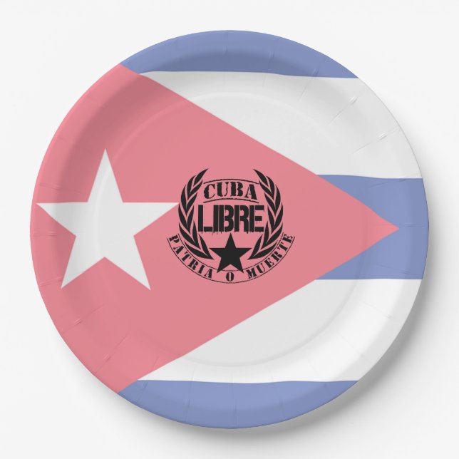 Prato De Papel Cuba Libre Motto Laurels (Frente)