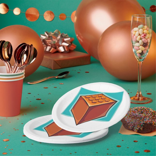 Prato De Papel Cubo Castanho (Criador carregado)