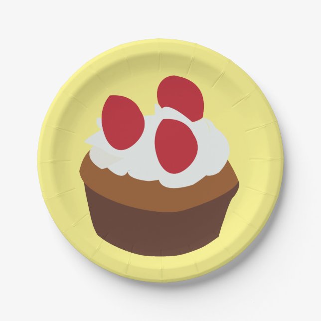 Prato De Papel Cupcake Muffin cupcake (Frente)