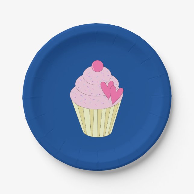 Prato De Papel cupcakes decorados ilusima (Frente)