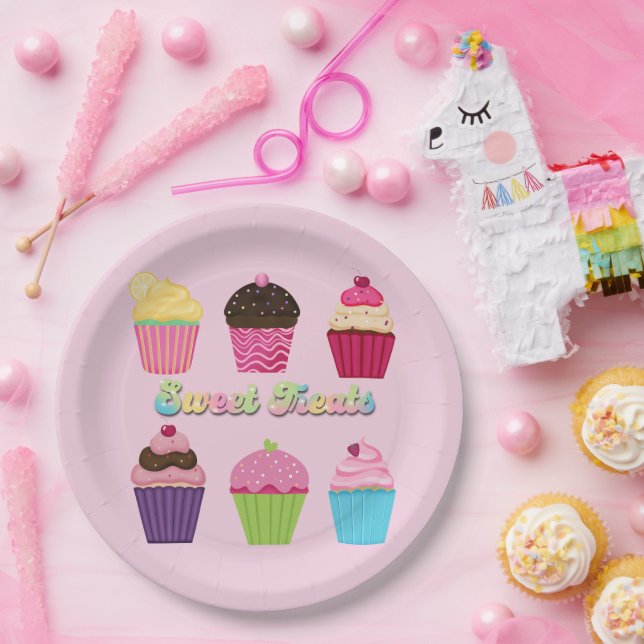 Prato De Papel Cupcakes Sweet Treats (Festa)