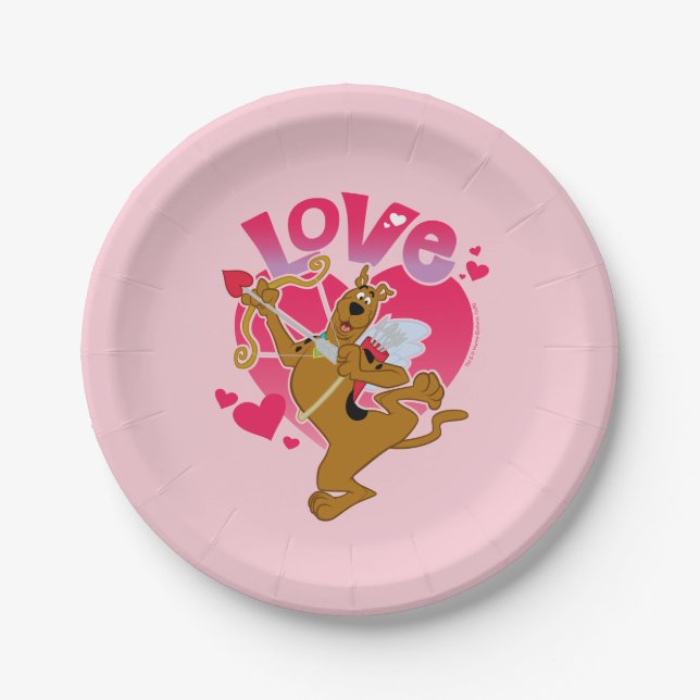 Prato De Papel Cupido Scooby-Doo - Amor (Frente)