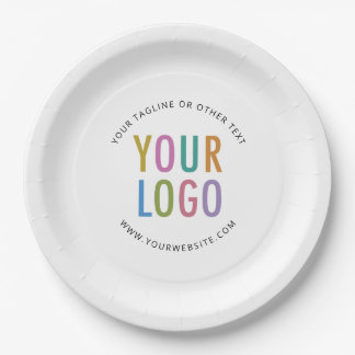 Prato De Papel Customized Paper Plates Business Logo Printed Bulk