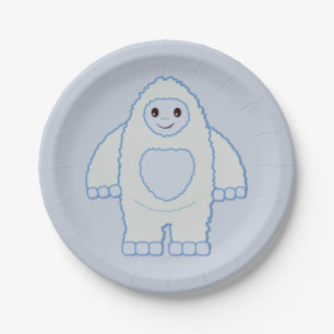 Prato De Papel Cute Baby Yeti