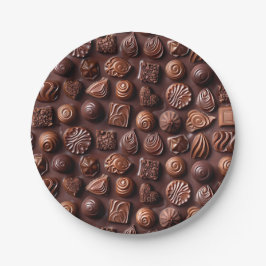 Prato De Papel Cute Birthday Chocolate Unique Trendy Food