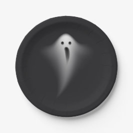 Prato De Papel Cute Black Ghost