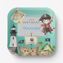 Cute Blue Pirate child's Birthday
