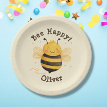 Cute Chubby Bumblebee "Bee Happy"