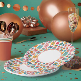 Prato De Papel Cute Gifts in Bags and Boxes with Ribbons Pattern