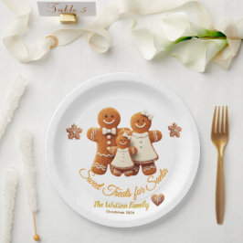 Prato De Papel Cute Gingerbread Family Cookie Decorating Party