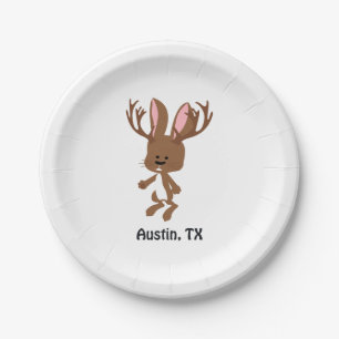 Prato De Papel Cute Jackalope - Austin, Texas