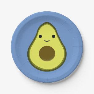 Prato De Papel Cute Kawaii Avocado