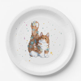 Prato De Papel Cute Kitty Cat Pet Animal