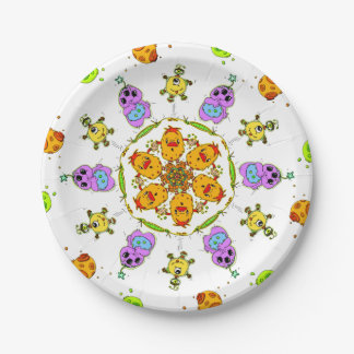 Prato De Papel cute monster paper plates
