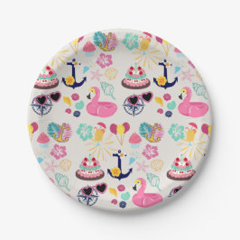 Prato De Papel Cute Nautical Birthday