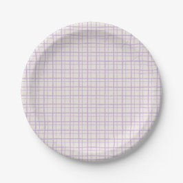Prato De Papel Cute Pastel Hand Drawn Grid Dusty Lilac