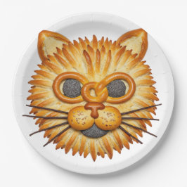 Prato De Papel Cute Pastry Unicorn Head Food Art Illustration